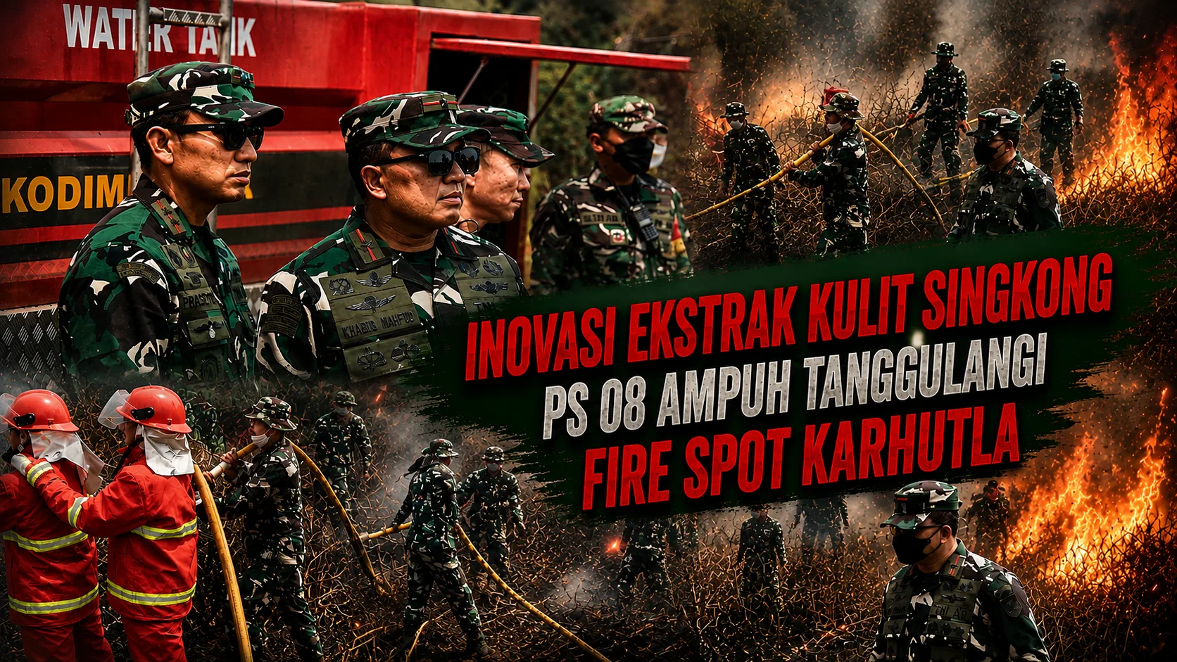 Danrem 044/Gapo : Inovasi Ekstrak Kulit Singkong PS 08 Ampuh Tanggulangi Fire Spot Karhutla