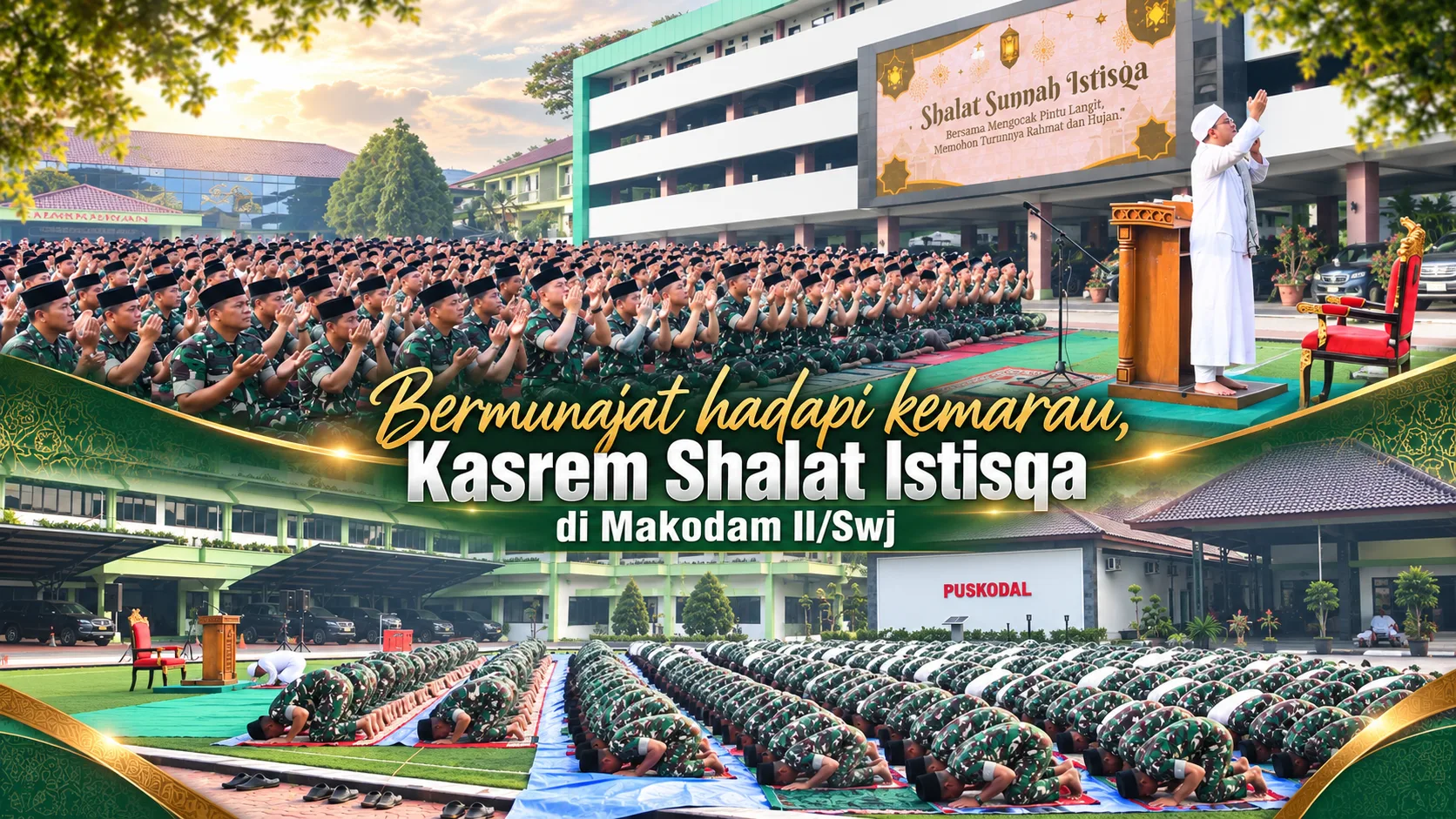 Bermunajat hadapi kemarau, Kasrem Shalat Istisqa di Makodam II/Swj
