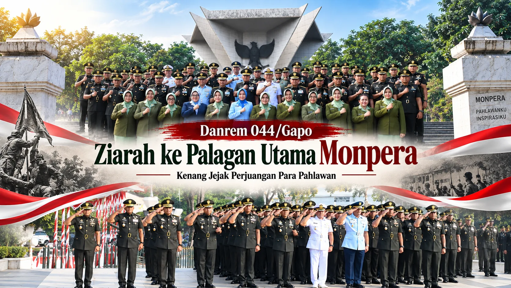 Danrem 044/Gapo Ziarah ke Palagan Utama Monpera, Kenang Jejak Perjuangan Para Pahlawan