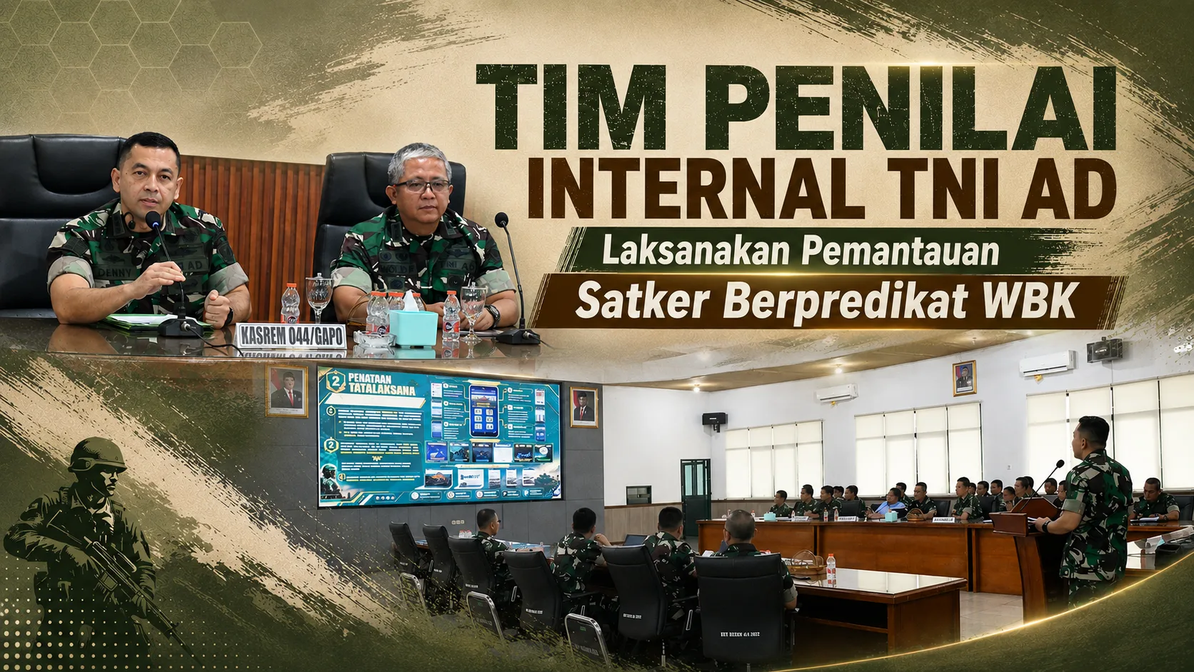 Tim Penilai Internal TNI AD Laksanakan Pemantauan Satker Berpredikat WBK