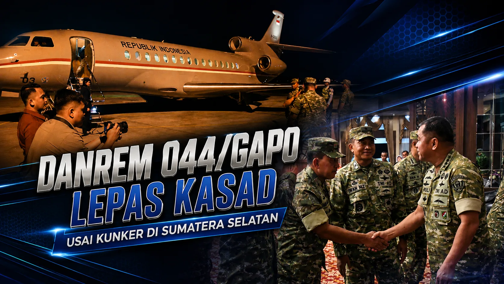 Danrem 044/Gapo Lepas Kasad Usai Kunker di Sumatera Selatan