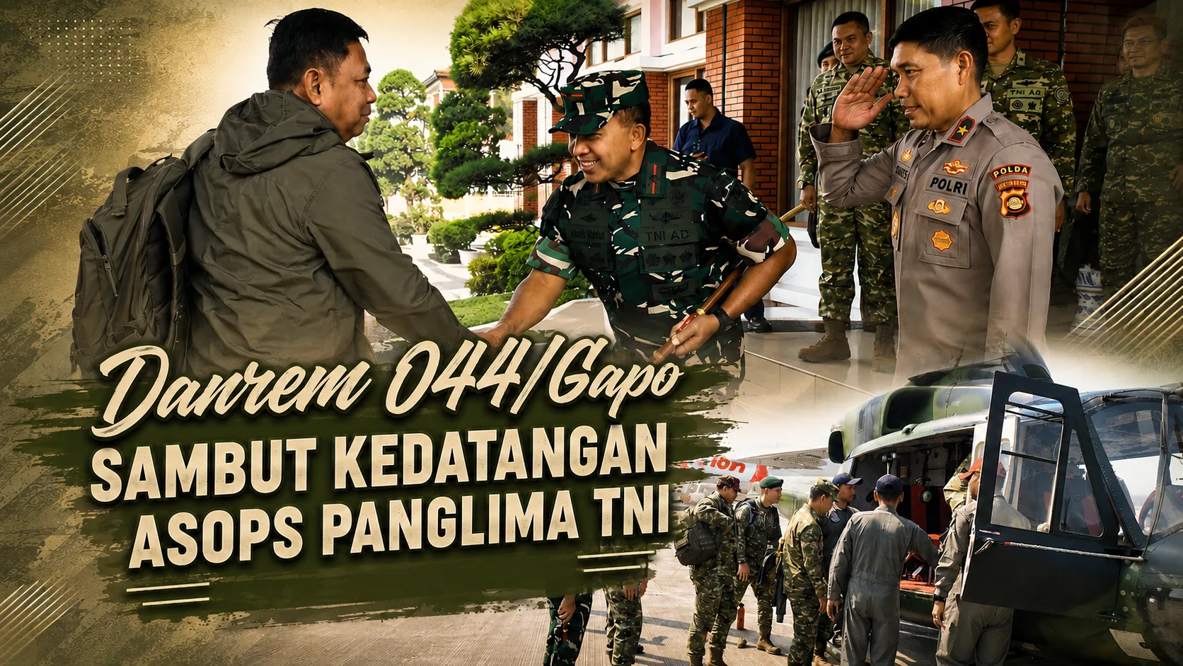 Danrem 044/Gapo Sambut Kedatangan Asops Panglima TNI