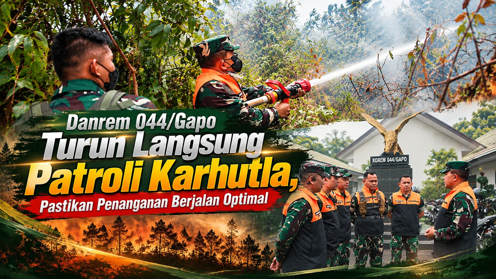 Danrem 044/Gapo Turun Langsung Patroli Karhutla, Pastikan Penanganan Berjalan Optimal