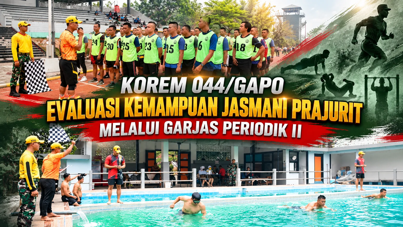 Korem 044/Gapo Evaluasi Kemampuan Jasmani Prajurit melalui Garjas Periodik II
