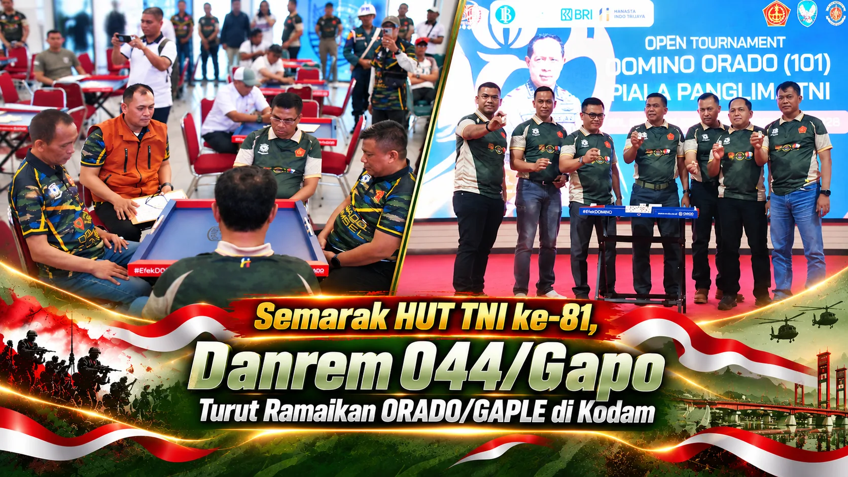 Semarak HUT TNI ke-81, Danrem 044/Gapo Turut Ramaikan ORADO/GAPLE di Kodam