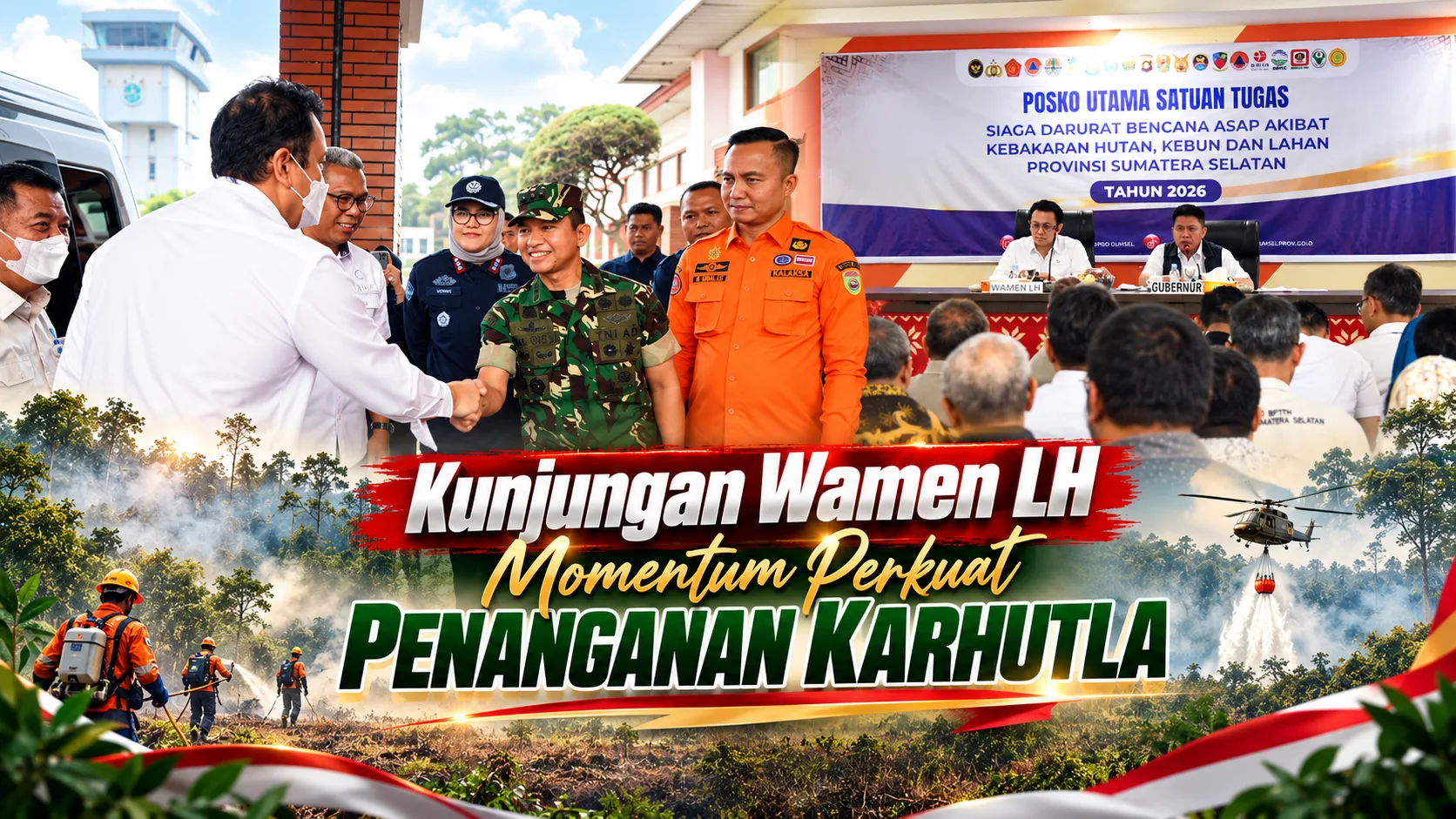 Kunjungan Wamen LH, Momentum Perkuat Penanganan Karhutla
