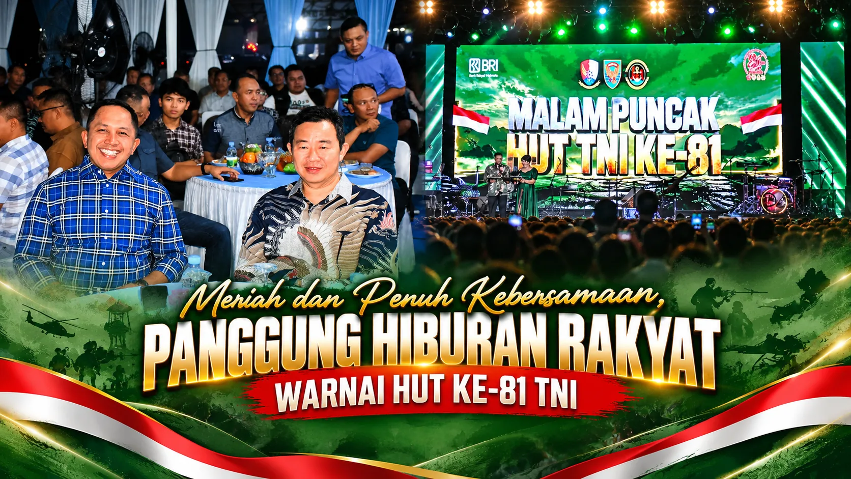 Meriah dan Penuh Kebersamaan, Panggung Hiburan Rakyat Warnai HUT ke-81 TNI