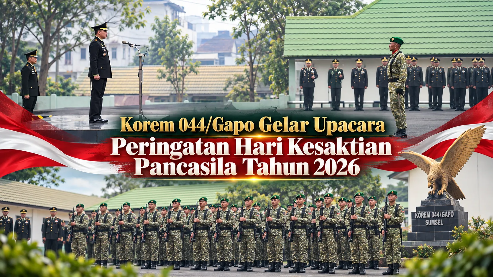 Korem 044/Gapo Gelar Upacara Peringatan Hari Kesaktian Pancasila Tahun 2026