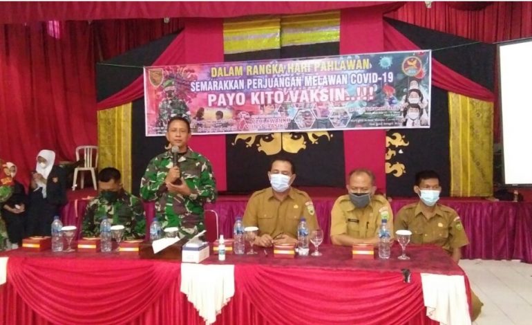 Kodim 0406/Lubuklinggau Launching Vaksinasi dalam rangka hari Pahlawan Sasar Pelajar SLTP dan SLTA