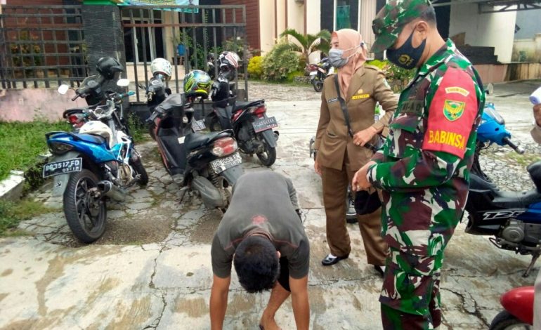 Terapkan PPKM Diwilayah, Koramil 02/Peninjauan laksanakan Apel Gabungan Bersama 3 Pilar Di Makoramil 12/Baturaja