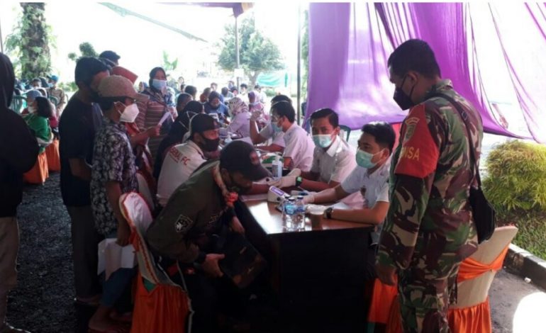 Kodim 0402/OKI-OI Siap Vaksin Masyarakat dan Pelajar 3.000 orang