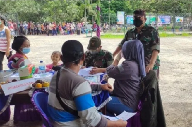 Kodim 0402/Oki bekerjasama PT. WMA Laksanakan Vaksin bagi Masyarakat Desa Sedyo Mulyo