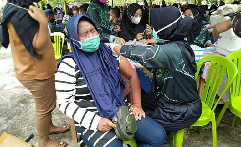 Kodim 0403/OKU Terus Gencar Lakukan Vaksinasi Bagi Masyarakat Kecamatan Sosoh Buay Rayap