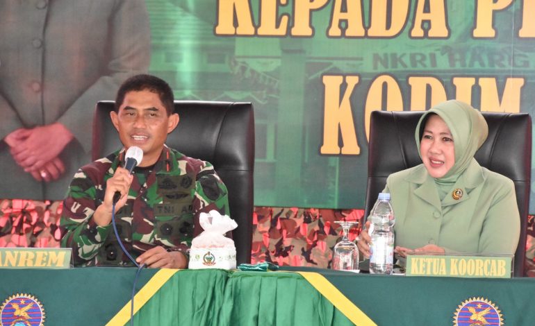 KOMANDAN KOREM 044/GAPO SAMBANGI KODIM 0430/BANYUASIN DALAM RANGKA KUNJUNGAN KERJA