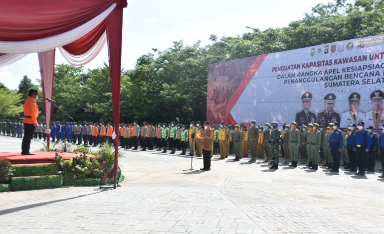Kasrem 044/Gapo Ikuti Apel Kesiapsiagaan Personel dan Peralatan Banjir dan Tanah Longsor