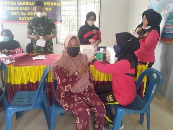 Kodim 0403/OKU kembali laksanakan Serbuan Vaksin Dosis l dan Dosis ll