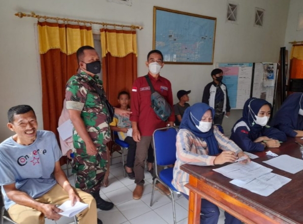 Koramil 403-02/Peninjauan Monitoring dan pendampingan percepatan Vaksinasi diwilayah Binaan