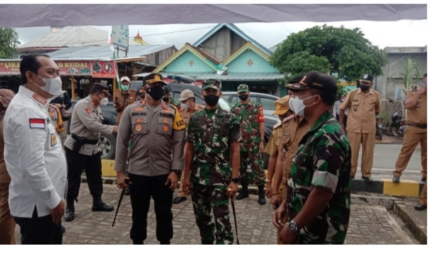 Dandim 0403/OKU Bersama Bupati OKUS dan Forkopimda Tinjau Vaksinasi Covid-19
