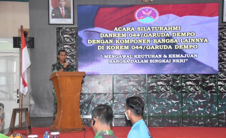 Kasiter Kasrem 044/Gapo Buka Acara Silahturahmi Bersama Komponen Bangsa lainnya