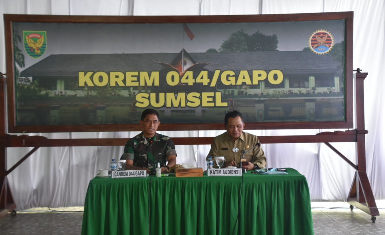 Danrem 044/Gapo Terima Audensi Tim Kemenko Polhukam RI