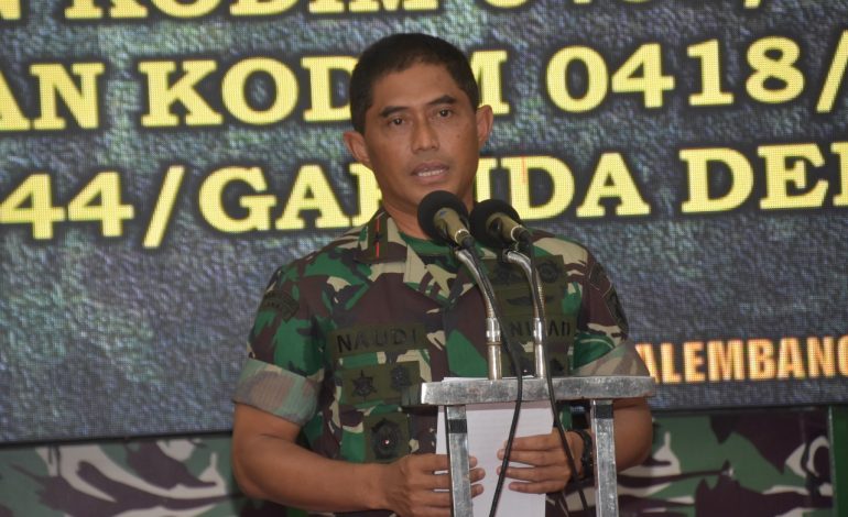 Tiga Jabatan  Dandim  Jajaran Korem 044/Gapo di Serah Terima