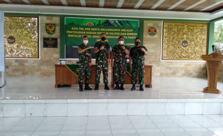 Tingkatkan Disiplin Prajurit, Kodim 0402/OKI Gelar Penyuluhan Hukum dan Bintal