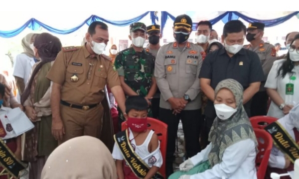 Indonesia Maju, Dandim 0403/OKU Tinjau Gebyar Vaksinasi Anak Usia 6-11 Tahun