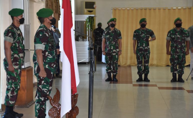 Danrem 044/Gapo Hadiri Sertijab Dandenmadam dan Tiga Kabalakdam ll/Swj
