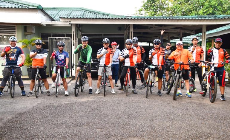 Jaga Kebugaran dan Silaturahmi, Danrem 044/Gapo Gowes Sambangi PT. Pusri Palembang