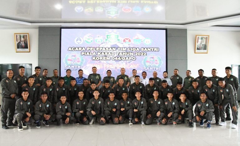Danrem 044/Gapo Lepas Kontingen Sumsel Menuju Liga Santri Nasional